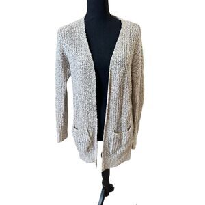 Pink Republic Salt & Pepper Marled Knit Cardigan |Sz Large